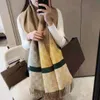 2022 Luxury cashmere scarf for autumn/winter women to thicken and keep warm versatile new hot style long style cape 6 colors