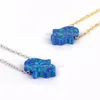 Pendentif Colliers 1 pc/lot 925 Argent Opale Collier OP27 Bleu Foncé Hamsa Main Pierre Bijoux