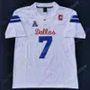 Camisas de futebol SMU Mustangs Camisa de futebol NCAA College RJ Maryland Tyler Lavine Gage HaskinDixon Bentley IV Buechele Jones Roberson Jr. Proche Nick