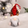 Kerst elfdecoratie Lumineuze gewei gezichtsloze oude man pop met glanzende hoeden voor boom schattige gnome poppen festival accessoires bbc228