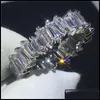 Уважаемые кольца ювелирные украшения Vecalon 6 Style Eternity Order