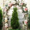 Decorative Flowers 2m Simulation Rose Rattan Artificial Wreath Fake Flower Vine Willow Leaves Wedding Arch Spring Garden Party Home Decor