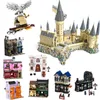 HARRISLY MAGIC School Castle Alley 70071 10217 Delivery Owl Bricks Famous Movie Scene Blocks Toys for Kids