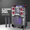 Altoparlanti portatili grandi altoparlanti Bluetooth Big Power Power Trolley Sound Box con ruota Karaoke Hifi Boombbox Square Dance Soundbar Column Mic 221028