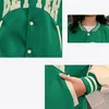 재킷 스프링 가을 녹색 야구 재킷 큰 어린이 십대 십대 여자를위한 캐주얼 옷 스포츠 외부 코트 나이 4 5 7 9 11 13 년 221107