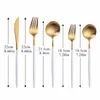 Dinnerware Sets Stainless Steel Cutlery Round Handle Thickened Tableware Frosted Set Forks Knives Spoons Household Flatware