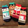 Other Event Party Supplies Party Supplies Christmas Socks Santa Claus Snowman Deer Pattern Comfortable Cotton Cartoon Ankle Sock F Dhszt
