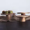 Outils de cuisson plateau à gâteaux en bois massif rétro grand créatif moderne style japonais assiette thé de l'après-midi personnalité Table à desserts aux fruits