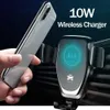 Fast Charge Qi 10w Wireless Charger for iphone 8 Plus Xs in Car Samsung Galaxy Series Holder