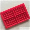 Baking Moulds Baking Mods Family Sile Waffle Mold Maker Pan Microwave Cookie Cake Muffin Bakeware Cooking Tools Kitchen Accessories Dhrhy