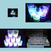 Wijnglazen LED flitsende gloeiende beker Watervloeistof Geactiveerde verlichting Wijn Bierglas Mok Lankachtige feestbar Drink Kerst Decorati DHNA33