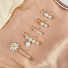 5pcs hellimitieren Sie Perlenbroschen Set für Mädchen Frauen reduziert Hosen Rock Taille Brosche Geschenk