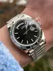 Ein brandneues Originalbox Armband Armband Uhr 40mm schwarzes Zifferblatt Mechanische automatische Herrenkleiderstile bpwatches