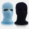 Motorcycle Apparel Winter Balaclava 2 Hole Full Face Mask Cap Knitting Shield Outdoor Riding Ski Mountaineering Head Cover