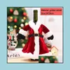 Christmas Decorations Christmas Redwine Set Dress Wine Bottleset Santa Claus Clothing Decoration Creative Bag Drop Delivery 2022 Hom Dhlhw