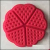 Baking Moulds Baking Mods Family Sile Waffle Mold Maker Pan Microwave Cookie Cake Muffin Bakeware Cooking Tools Kitchen Accessories Dhrhy