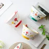 Servis uppsättningar japansk stil keramisk hatt skål hushåll ris kreativt litet färskt bordsartikat frukost matbord set