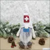 Décorations de Noël Docteur Infirmière Gnome Peluche Ornements Suédois Santa Noël Arbre Décor Vacances Maison Décoration Cadeaux Dhm8E