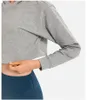 Vêtements de gymnastique Sweat-shirt court à capuche de couleur unie Veste femme Lâche Demi-longueur Sport Fitness Formation complète Yoga Manteau à manches longues