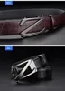 Groom Accessories Z letter first layer cowhide automatic buckle high-end gift box men's tooling alloy belt A37-690