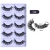 Curly Thick False Eyelashes Naturally Soft & Vivid Messy Crisscross Hand Made Reusable Mink Fake Lashes Full Strip Lash Eyelash Extensions Makeup DHL