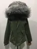 Женский мех высокий качество All Grey Faux Parka Winter Короткое густое теплое пальто Уникальное пальто воротник