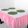 Table Mats 4Pcs Printed Bamboo Pattern Kitchen Placemat Dining PVC Pad Bowl Cup Mat 30 30cm Round Placemats Home Deco