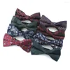 Arco amarra 2022 Business Floral Print Bowtie para homens Cravats Cravats Decote