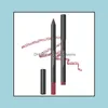 Matite per labbra all'ingrosso New Fashion Matita per rossetto Womens Professional Lipliner Waterproof Lip Liner 9 colori Strumenti per il trucco Drop Deliv Dh68K