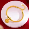 Boutique Little Bell Lady Armband Kette Perfect 18K Gelbgold gefüllt vielseitig goldener Schloss Handgelenk-Bracelet-Schmuck