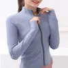 LL003 Women's Jackets Zipper Pocket Sports Top Running Fitness Cardigan Gym Clothes Lady Girl Workout Exercise Shirt Coat