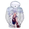 Herrtröjor aharen-san wa hakarenai 3d hoodie harajuku kläder för män och kvinnor tröja vårens höstmodeller