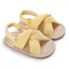 Första vandrare mode baby flickor sommarskor spädbarn sandaler födda avslappnad mjuk sula prinsessa småbarn inte glida föregångare 0-18m