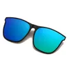 Sunglasses Clip On Flip Up Polarized Lens For Prescription Glasses Women Men Square Driving Night Vision UV400 Shades