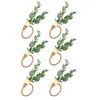 Serviettenringe Eukalyptus handgefertigte Holzperlen Home Decor Faux Greenery Halter für Hochzeiten Party usw. Drop Lieferung 2022 Smtv1