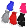 Candy color touch screen gloves Party Favor Winters keep warm knitting-gloves Winter cold proof Five fingers glove T9I002145