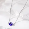 Kleurrijke hars Mni ronde boze ogen hanger geluk Turkse acryl blauwe oog kettingen voor dames sieraden