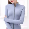 LL003 Women's Jackets Zipper Pocket Sports Top Running Fitness Cardigan Gym Clothes Lady Girl Workout Exercise Shirt Coat