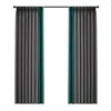 Curtain Two-color Stitching Curtains Blackout In The Bedroom Living Room Beige Blue Green Pink Grey Brown Custom Size