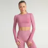 Tute da donna NORMOV Seamless Women Sets Workout Tops High Wasit Push Up Jpggings Casual 2 Piece Of Solid Fitness Tute Feminina