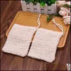 Bath Brushes Sponges Scrubbers Exfoliating Mesh Bags Pouch For Shower Body Mas Scrubber Natural Organic Ramie Soap Bag Sisal Save Dhwtv