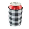 DHL Red Buffalo Check Saco mais frio Bolsa de atacado em branco Neoprene Black Red Plaid pode cobrir o presente de casamento envolvendo RRA320