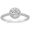 Solitaire Ring Eamti 1 25Ct 925 Sterling Sier Rings Round Halo Cz Engagement For Women Cubic Zirconia Wedding Bands Promise Her Drop Amsgm