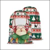 Décorations De Noël Sublimation Sacs De Cadeau De Noël Vierges Décorés Dstring Sac Réutilisable Grand Sac De Père Noël En Toile Avec Dstrings Bur Dhdhk