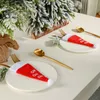 Juldekorationer bordsartiklar Holder Bag Hat Fork Knivens bestick väskor Xmas Party Dinner Table Ornament Home Decor Drop Delivery 202 SMTKW