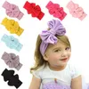 9 couleurs enfants coton nœud papillon bandeau mignon couleur unie doux élastique bébé cheveux accessoires enfants coiffure