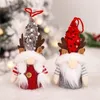 Kerst elfdecoratie Lumineuze gewei gezichtsloze oude man pop met glanzende hoeden voor boom schattige gnome poppen festival accessoires jnc228