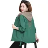 Women's Trench Coats Short Coat Female Spring Autumn 2022 Women Windbreakers Korean Style Fashion Hooded Outerwear Green 5XL W545