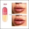 Brillant à lèvres Fit Couleurs Mini Capse Forme Brillant À Lèvres Hydratant Transparent Colorchangeant Lipgloss Huile Lèvres Dodues Maquillage Cosmétique Goutte Dhaof