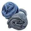 Cobertores Microfiber Throw Fleece Blanket Wholesale Blue Color Flanel para sofá